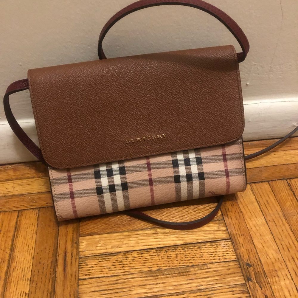 Burberry Brown and Tan Checkered Women's Bag
